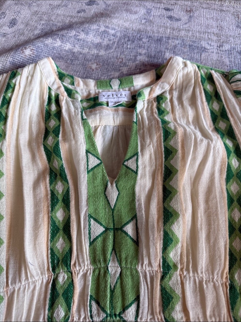 Velvet by Graham & Spencer Lucy patterned cotton minidress - Picture 10 of 10